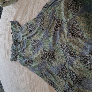 A multicolor maxi strappy dress.